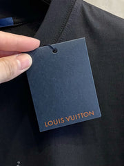 LV T-SHIRT IN BLACK PURE COTTON WITH EMBROIDERED LOGO 238772