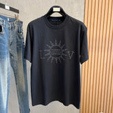 LV T-SHIRT IN BLACK PURE COTTON WITH EMBROIDERED LOGO 238772