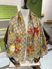 GUCCI 25S SCARF 140 IN CASHMERE 636341