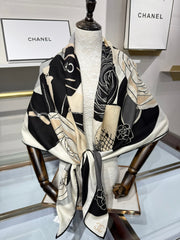 CHANEL 25S SCARF 140 IN SILK 732159