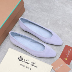 CLASSIC BALLET SHOES IN PASTEL PURPLE SUEDE