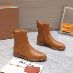 LP 25S KILDA ANKLE BOOT IN BURNT ORANGE CALFSKIN