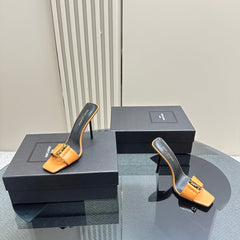 SL BABYLONE SLIDE PUMPS 115 MERIGOLD CALFSKIN