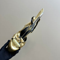 BIANCA PLATFORM SANDALS IN GOLD LAMBSKIN