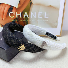 THICK HEADBAND IN WHITE TWEED 174106