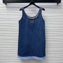 Miu Blue Denim Mini Dress