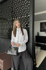 LOEWE BLACK GATHERED-WAIST PANTS