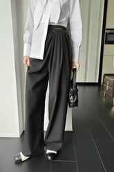 LOEWE BLACK GATHERED-WAIST PANTS
