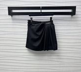 LOEWE BLACK RUCHED-WAIST SKIRT
