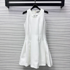 MIUMIU SLEEVELESS WHITE DRESS 267834