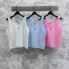 CHANEL SLEEVELESS KNIT TOP 263690