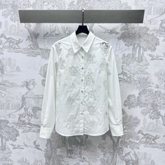 LV 25S EMBROIDERED HOLLOW SHIRT 264718
