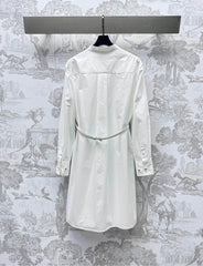 GUCCI 25S EMBROIDERED SHIRT DRESS WITH BELT 264644