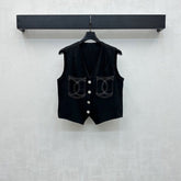 CHANEL SLEEVELESS BUTTONED BLAZER 274755