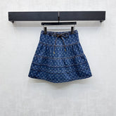 LV DENIM SKIRT WITH LOGO PRINT 274802