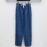 LV LASER-CUT DRAWSTRING JEANS 274790