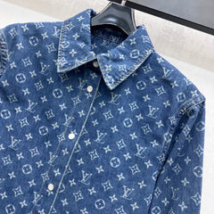 LV LASER-CUT DENIM SHIRT 274789