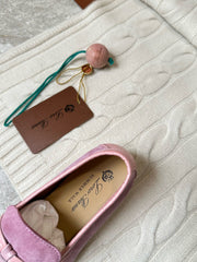 LP LOAFERS 25S IN MAUVE PINK SUEDE MIX LAMBSKIN