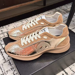 CLASSIC SNEAKERS IN PERU BROWN SHEEPSKIN AND SUEDE