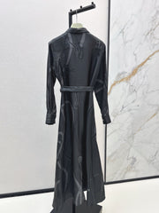 HERMES 25S LONG SILK DRESS 80580