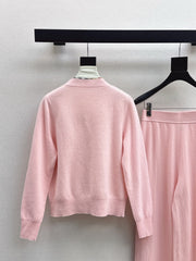 BURBERRY 25S CARDIGAN AND STRAIGHT-LEG PANTS SET 098