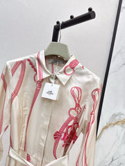 HERMES 25S LONG SILK DRESS 134
