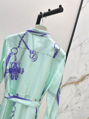 HERMES 25S LONG SILK DRESS 022