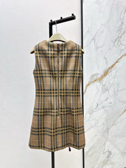 BURBERRY 25S PLAID VEST DRESS 099