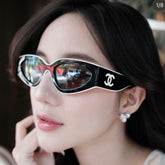 CC Sunglassses Black Mix White 6056
