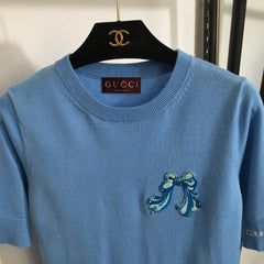 GUCCI SHORT-SLEEVE KNIT TOP STYLE 68