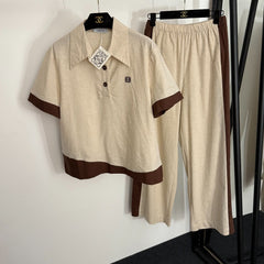 LOEWE TOP & STRAIGHT-LEG PANTS SET STYLE 130