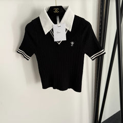 DIOR 25S SHORT-SLEEVE KNIT TOP STYLE 099