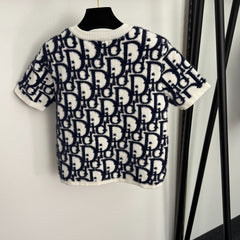 DIOR 25S SHORT-SLEEVE KNITTED CARDIGAN STYLE 330
