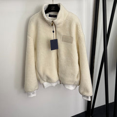 LV 25S STAND-COLLAR JACKET WITH SHEARLING LINING 0157