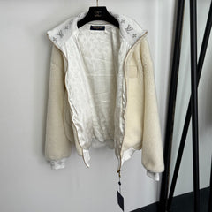 LV 25S STAND-COLLAR JACKET WITH SHEARLING LINING 0157