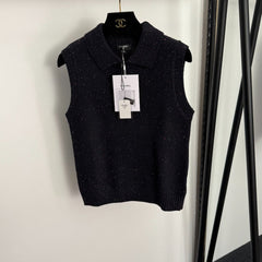 CHANEL 25S SLEEVELESS CROCHET VEST 338