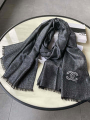 SCARF 210 CM IN BLACK CASHMERE 402208