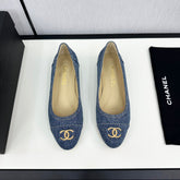 cc ballet flat blue denim 166815