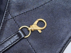 MEDIUM MAXI SHOPPING BAG 47 IN BLACK CALFSKIN GOLD-TONE METAL