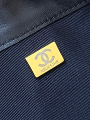 CC 25 HANDBAG 40 IN BLACK SUEDE GOLD HARDWARE