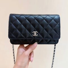 CHANEL 25S MINI FLAP BAG 19 IN BLACK CALFSKIN GOLD HARDWARE