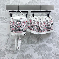 MIUMIU HALTER NECK TOP WITH PRINT 267875