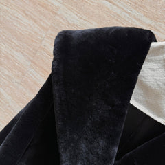 HERMES 25S SHEARLING COAT WITH LARGE LAPELS 213