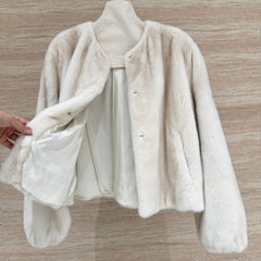 HERMES 25S SHORT MINK FUR COAT 199