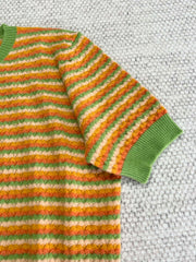 CC Short Cardigan Multicolor Wool Cashmere