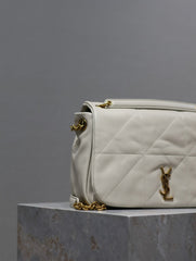 JAMIE 4.3 SMALL BAG 25 IN WHITE LAMBSKIN GOLD HARDWARE