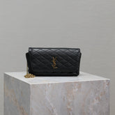 YSL 25S SAINT LAURENT GABY 19 IN BLACK QUILTED CALFSKIN GOLD HARDWARE