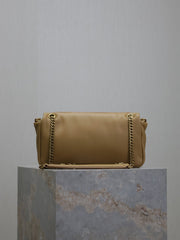 YSL 25S CALYPSO HANDBAG 26 IN LIGHT BROWN LAMBSKIN GOLD HARDWRE