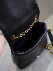 YSL 25S JAMIE CUBE 16 IN BLACK CALFSKIN