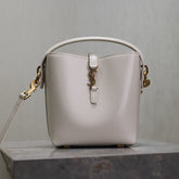 YSL 25S LE 37 MINI 15 IN DUSTY GRAY CALFSKIN GOLD HARDWRE